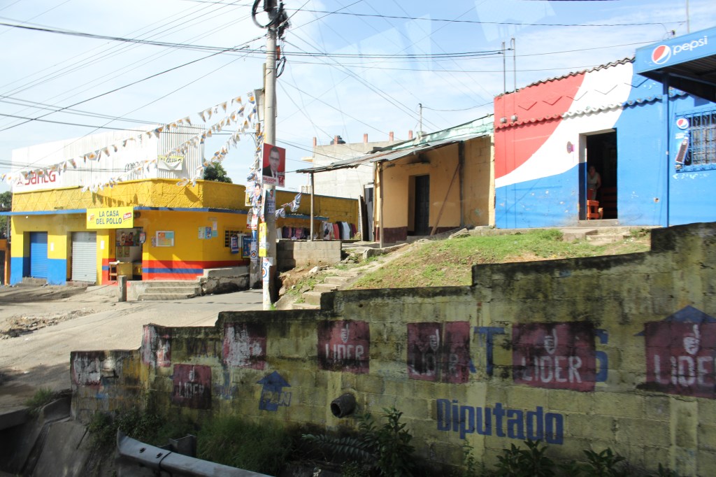 Driving through Guatemala City.