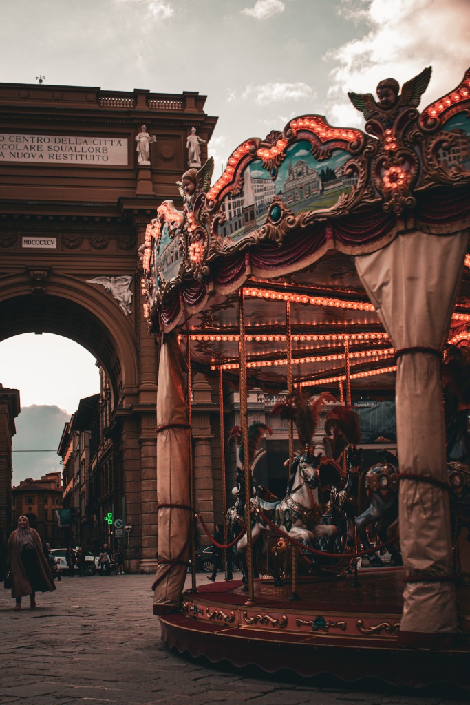 carousel at Piazza della Reppublica in Florence, Italy 2024
