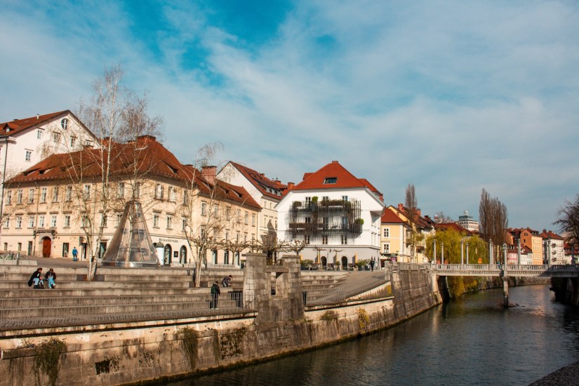Ljubljanica canal, Ljubljana, Slovenia, March 2024