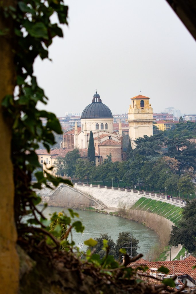 Views from the walk up to the Castel San Pietro in Verona, Italy, March 2024