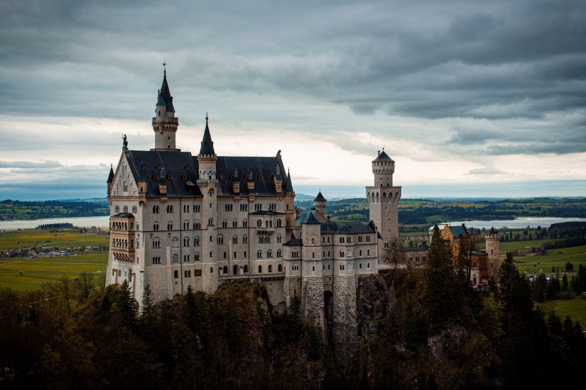 Neuschwanstein Castle in Germany, April 2024