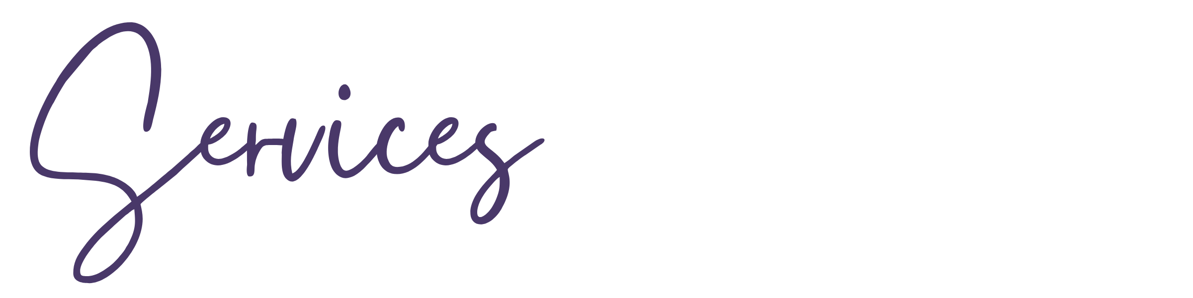 services cursive banner