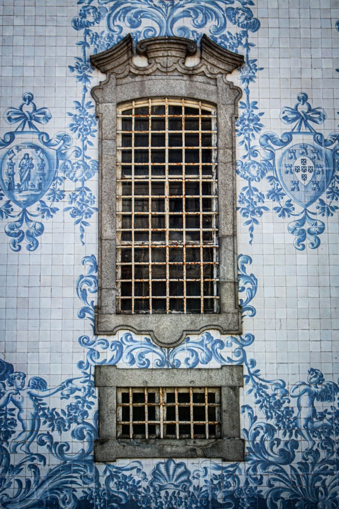 azulejos tiles in Porto, Portugal, April 2024