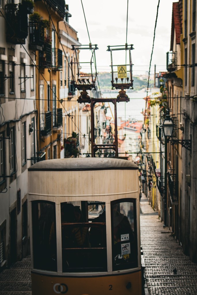 trolley street views in Lisbon, Portugal, April 2024